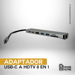ADAPTADOR TIPO C MULTIFUNCIONAL HDTV 8EN1