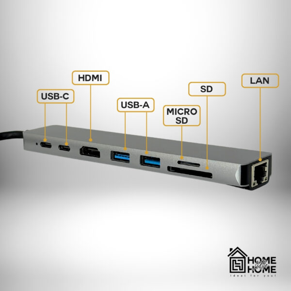 ADAPTADOR TIPO C MULTIFUNCIONAL HDTV 8EN1 - Image 2