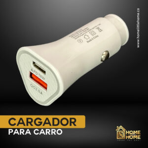 CARGADOR DE CARRO CARGA RAPIDA–COMPACTO, EFICAZ