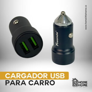 CARGADOR DE CARRO DOBLE PUERTO USB