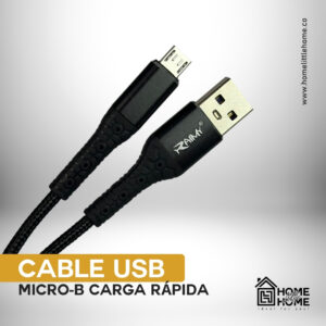 CABLE USB A TIPO V8 - MODELO RA-005 | 1M, 3A ⚡🔌
