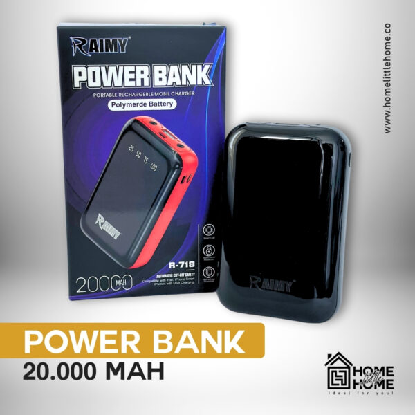 CARGADOR PORTATIL POWER BANK 20000mAh – COMPACTO Y CARGA RAPIDA