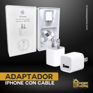 CARGADOR DE PARED+CABLE IPHONE 5W USB LIGHTNING 1M⚡📱