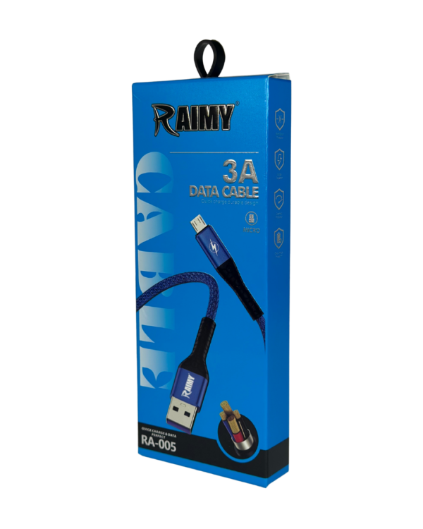 CABLE USB A TIPO V8 - MODELO RA-005 | 1M, 3A ⚡🔌 - Image 3