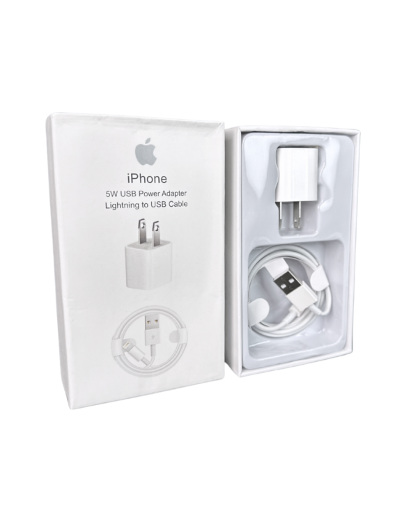 CARGADOR DE PARED+CABLE IPHONE 5W USB LIGHTNING 1M⚡📱 - Image 3
