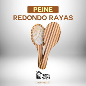 PEINE REDONDO RAYAS BAMBU – DISEÑO UNICO🌀
