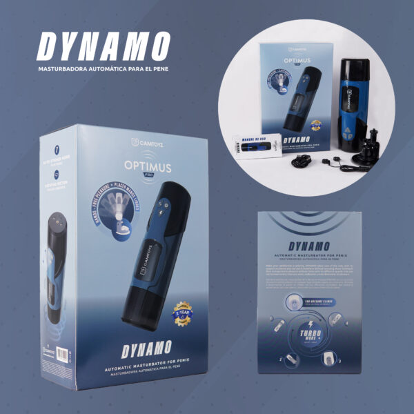MASTURBADOR MASCULINO DYNAMO OPTIMUS PRO – TECNOLOGIA Y PLACER EN SU MAXIMA EXPRESION - Image 2
