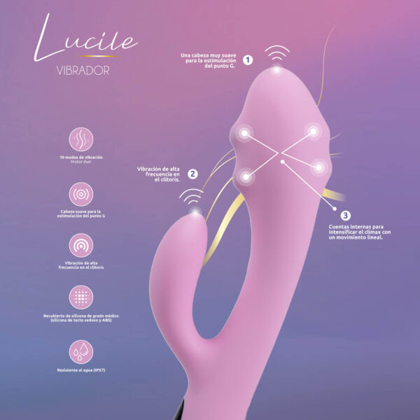 VIBRADOR LUCILE MAJESTIC PRO CON CARGA USB-C – LUJO, PODER Y PLACER EN CADA PULSACION - Image 8
