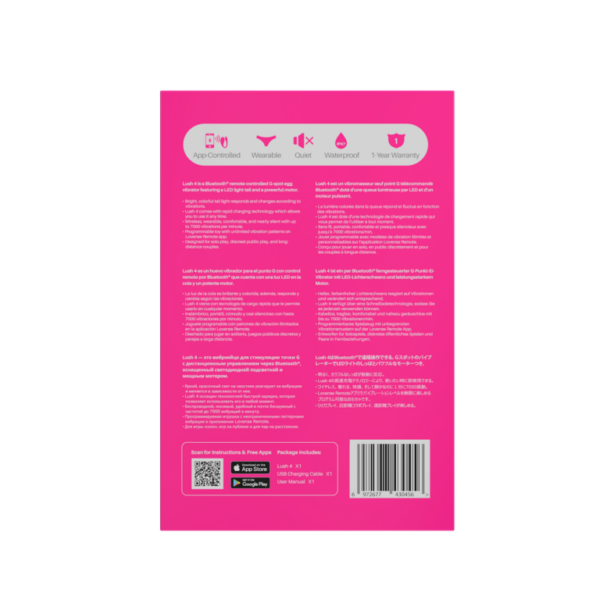 VIBRADOR LOVENSE LUSH 4 CON BLUETOOTH – POTENCIA, DISCRECION Y CONTROL A DISTANCIA - Image 4