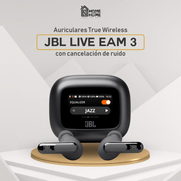 AUDÍFONOS BLUETOOTH JBL PANTALLA LIVE BEAM 3 1.1 – SONIDO EXCEPCIONAL CON ESTILO Y TECNOLOGÍA INNOVADORA 1.1