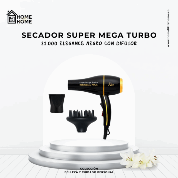SECADOR SUPER MEGA TURBO 21.000 ELEGANCE CON DIFUSOR, ALIZZ - MAMA LO MERECE