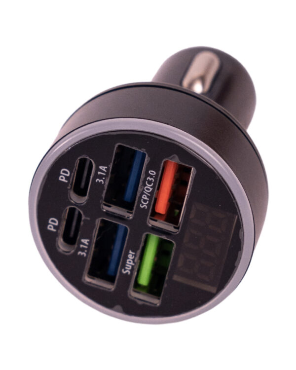 CARGADOR DE CARRO PLUG IN 4USB - 2C – CARGA RÁPIDA Y SEGURA EN TU VEHÍCULO - Image 3