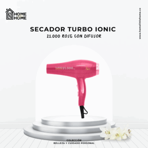 SECADOR TURBO IONIC 21.000 ROSE CON DIFUSOR - TU ALIADO DE BELLEZA
