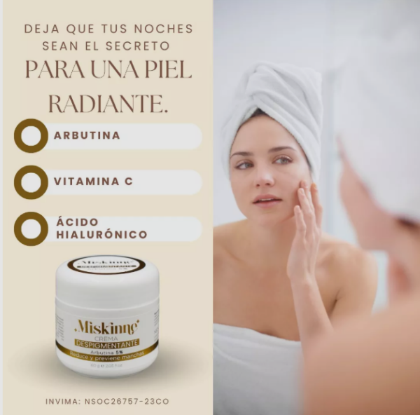 CREMA DESPIGMENTANTE MISKINNE - ILUMINA Y RENUEVA TU PIEL - Image 2