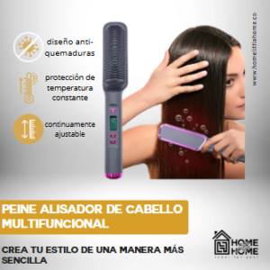 CEPILLO, PEINE ELÉCTRICO MULTIFUNCIONAL PARA ALISAR EL CABELLO