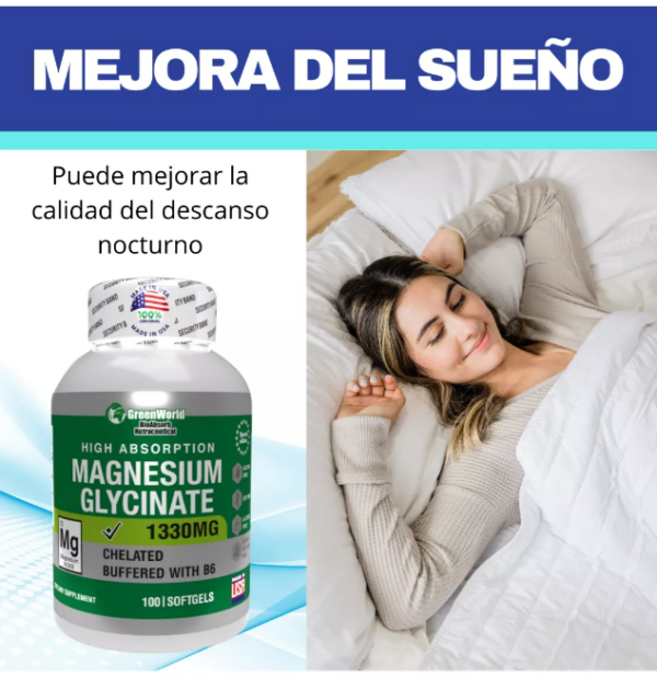GLISINATO DE MAGNESIO 1330MG - ENERGÍA, RELAJACIÓN Y BIENESTAR MUSCULAR - Image 2