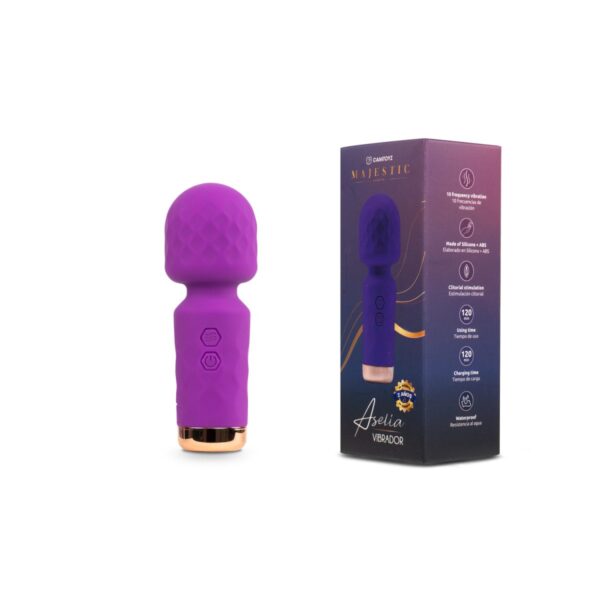 VIBRADOR ASELIA MAJESTIC MORADO – ELEGANCIA Y POTENCIA EN UN SOLO DISEÑO - Image 2