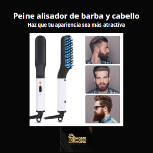CEPILLO/PLANCHA DE PELO ELÉCTRICA CON IONES NEGATIVOS PARA HOMBRES - BARBA Y CABELLO