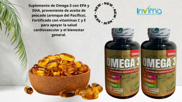 COMBO OMEGA3 x 1300MG CADA UNA X 2 UNDS - NUTRICIÓN Y BIENESTAR - Image 2